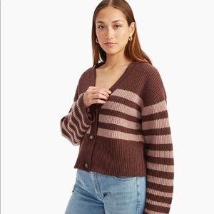NEW w/ TAGS Naadam Luxe Cashmere Striped Cardigan